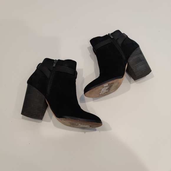 Cole Haan Minna Suede Leather Heel Ankle Boots - Picture 6 of 11